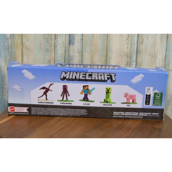 Minecraft Micro Collection 5 Figure Box Set ENDER DRAGON New - Picture 4 of 5